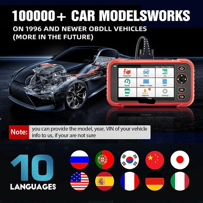 Autodiagnose Scanner – OBD2 Scanner – Foutcode Lezer – Auto Diagnosetool – Live Data Analyse – 3 Resetfuncties – WiFi Updates