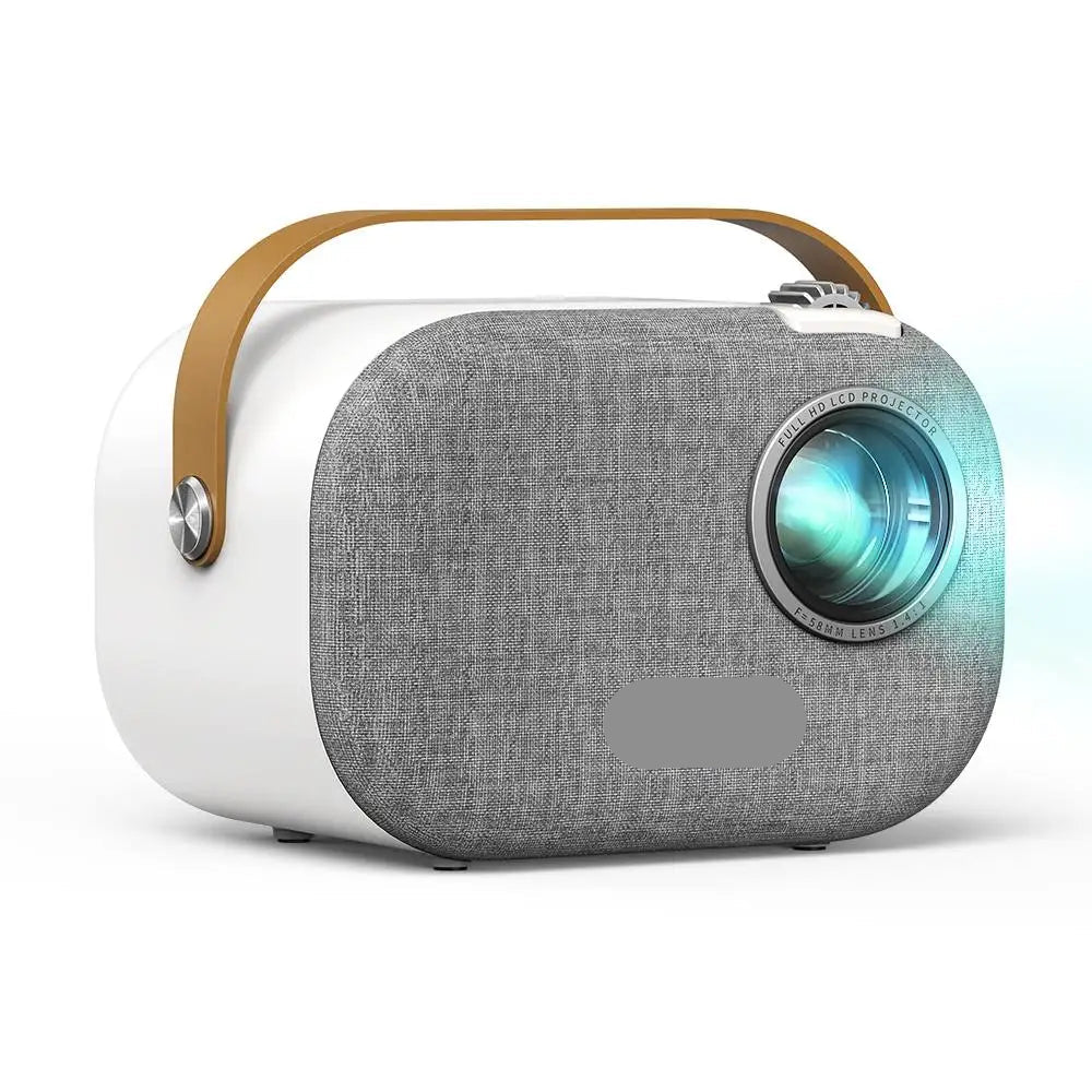 Beamer - Projector - Mini Beamer - 1080P Home Theater Mini Projector - 2.4G/5G WiFi, 200ANSI, Android 9.0 & Google Assistant – EU Plug