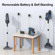 Handstofzuiger met Steel - Automatische stofsensor - Afneembare Kruimelzuiger - Draadloze Steelstofzuiger - Ultra lichtgewicht stick -  20Kpa - Draadloze stofzuiger