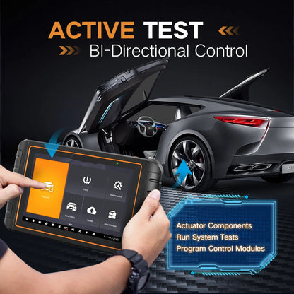 OBD2 Diagnosetool – Diagnoseapparaat – Autoscanner – Foutcode Lezer – TPMS Reset – 10,1 Inch Touchscreen – Bi-directionele Testfuncties