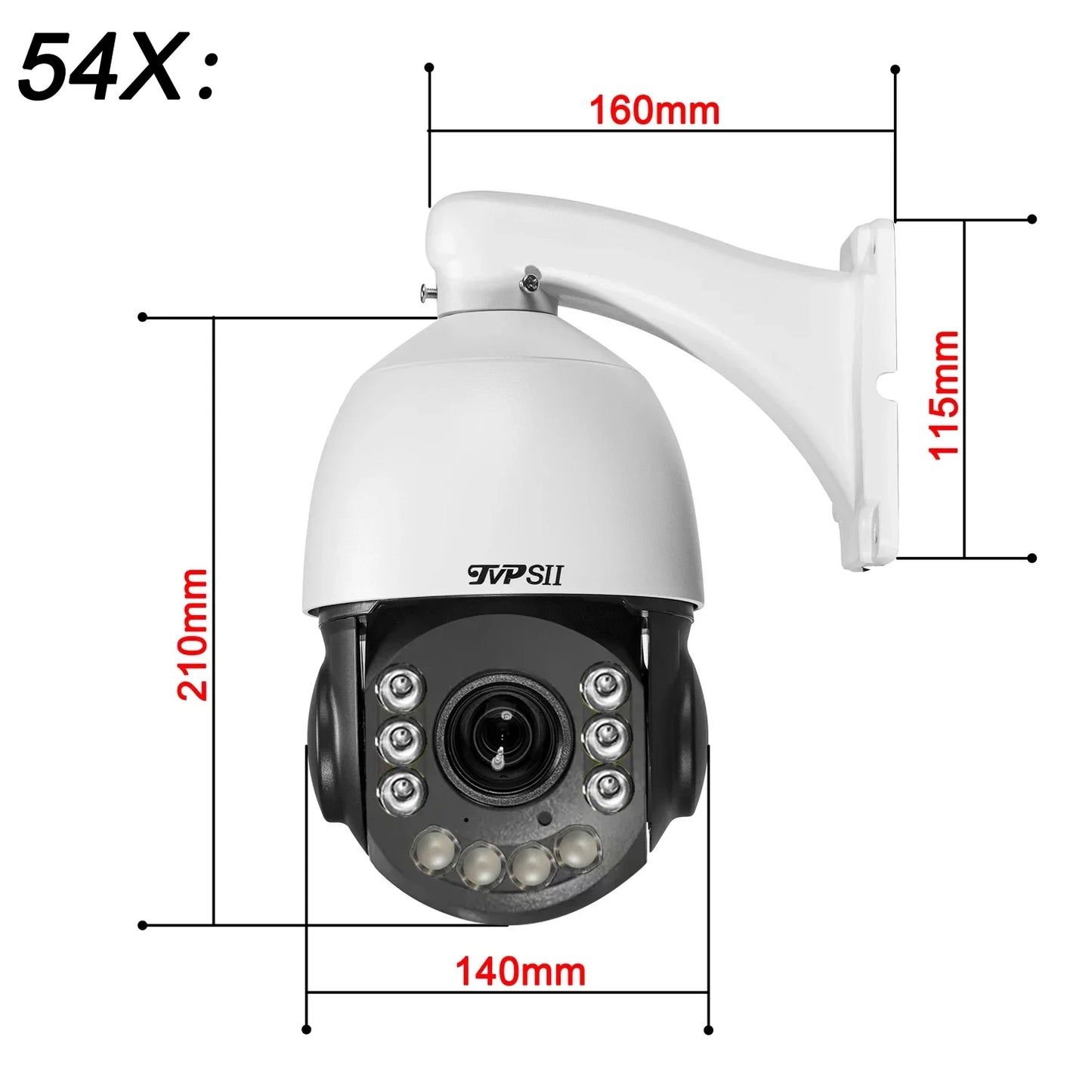 PTZ Beveiligingscamera – Dome Camera – IP Camera – CCTV Camera – Surveillance Camera – 54X Zoom – 8MP 4K Ultra HD – Automatische Tracking & Weersbestendig Metalen Behuizing