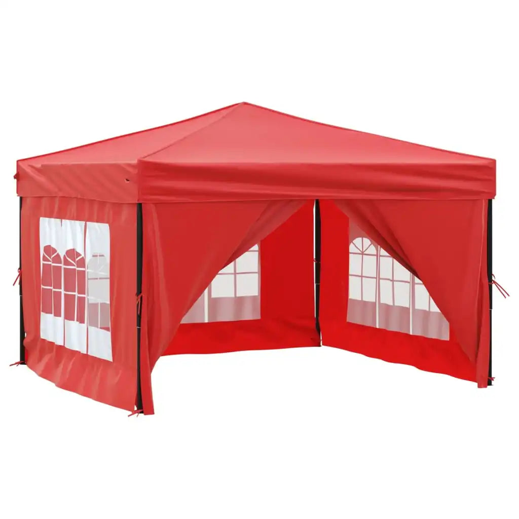Tuinpaviljoen – Partytent – Tent – Vouwtent – Schaduwdoek – 210D Oxford Waterdicht – Stevig Stalen Frame - 3x3 m -Rood