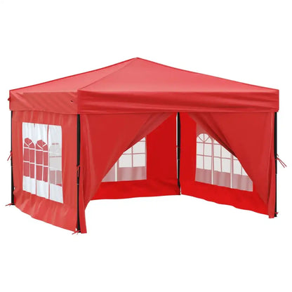 Tuinpaviljoen – Partytent – Tent – Vouwtent – Schaduwdoek – 210D Oxford Waterdicht – Stevig Stalen Frame - 3x3 m -Rood