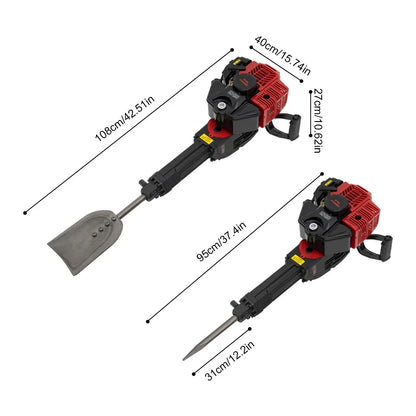 Grondboor Benzine - Grondboor - Tuinboor - Handheld Trench Digger - 52CC – 2-Takt Benzinemotor, Luchtgekoeld – Tuin- & Boomgraver - Zwart