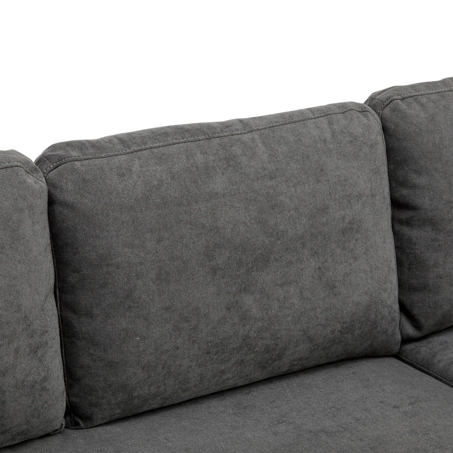 Hoekbankbed – Slaapbank – Bedbank – Loungesofa – Bedbank Hoek – Donkergrijs – Met Opbergruimte – Verstelbare Matras 90x190 cm