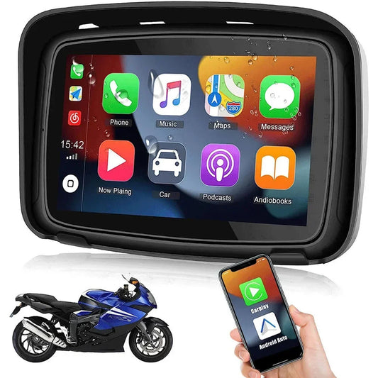 Motorfiets GPS – Motornavigatie – Draadloze Navigatie – Motorhouder – Scherm – 5 Inch HD Touchscreen – Waterdicht IPX7