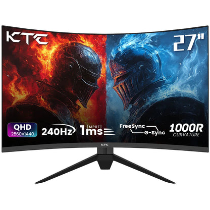 Gaming Monitor – Gaming Scherm – Gamemonitor – Curved Monitor – QHD Resolutie – 27 Inch – 240Hz Verversingssnelheid – 1ms Reactietijd