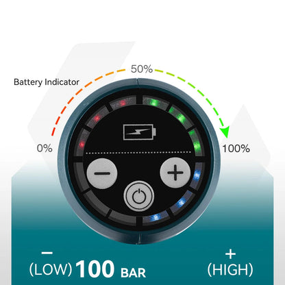 Hogedrukreiniger - Terrasreiniger - Hogedruk - Waterpistool - Draadloze - Elektrische - 200 Bar - 3500W - 6-in-1 Spuitkop - Pressure Washer - voor Auto en Tuin - Geschikt voor 18V Batterijen - inclusief 1 Accu