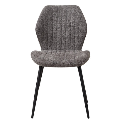 EGOONM A Set of 4 Upholstered Padded Dining Chairs Linen Fabric Kitchen Chairs Metal Legs for Balcony Restaurant Cafe Home Room