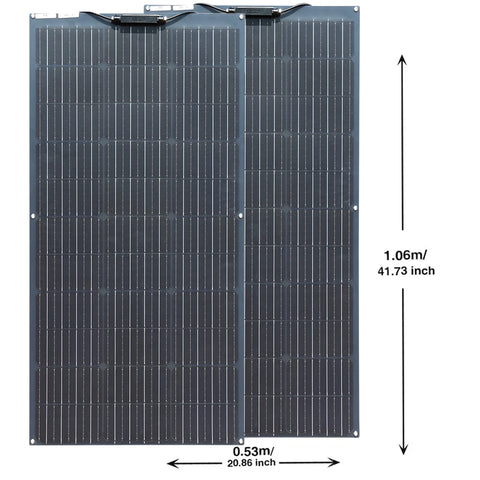 Xinpuguang - Solar panel - Foldable solar panel - solar panels complete package - Monocrystalline silicon - 3 x 100W Panel - 18V - 5.55A - Black
