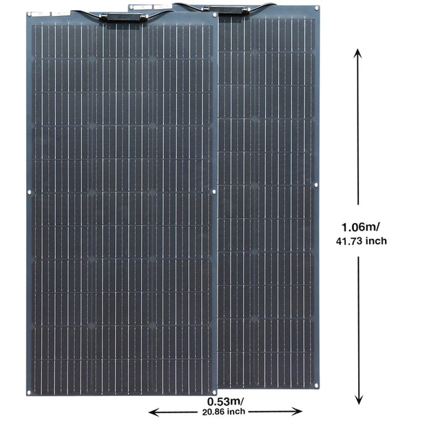 Xinpuguang - Solar panel - Foldable solar panel - solar panels complete package - Monocrystalline silicon - 3 x 100W Panel - 18V - 5.55A - Black
