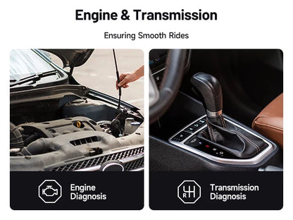 OBD Scanner - OBD2 - Auto Scanner - Auto uitlezen - Diagnose Apparatuur voor Auto's - Diagnosetool voor Alle Aystemen - Accutest - Smogcontrole - iOS Android - Bluetooth 5.0 - Voertuiggezondheidscontrole - Live Data - Resetservices