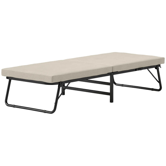 Opvouwbaar Bed – Vouwbed – Opklapbed – Logeerbed – Eenpersoonsbed – Verstelbare Rugleuning 5 Standen – Hoogwaardig Schuimmatras 7 cm