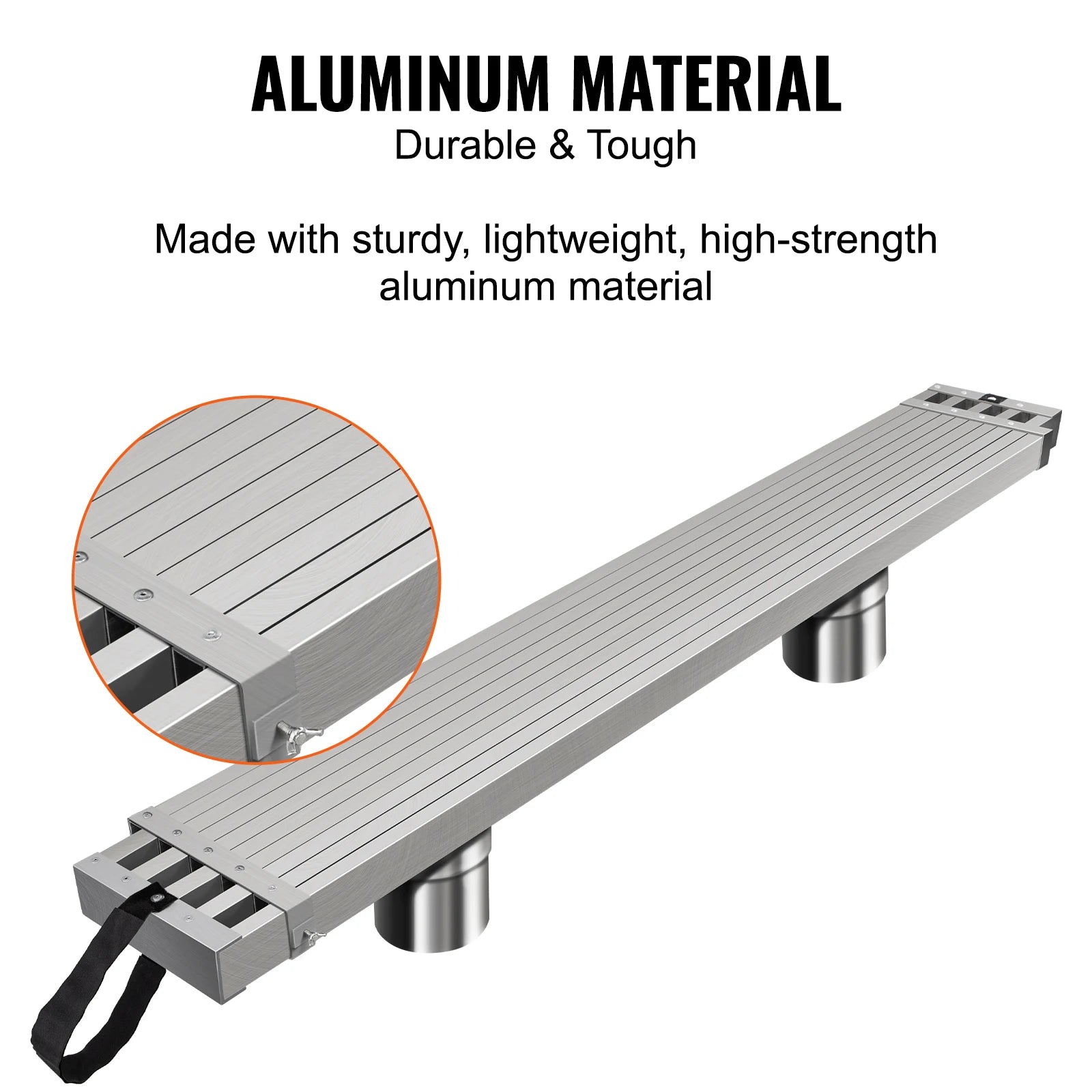 Rolsteiger - Plank - Telescopische Aluminium Steigerplank - 9-15 ft – 500lbs Capaciteit – 12.5 inch Breedte - Uitbreidbare Steigerplank - Werkplank - QUORE