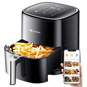 Air Fryer - Airfryer Oven - Heteluchtfriteuse - 5L - 1500W - 220-240V - PFAS-vrij - Snelle kooktijd - Rookloos koken - 13 voorinstellingen en schudherinnering - Olievrije heteluchtfriteuse - Compatibel met APP en spraakbesturing - Zwart
