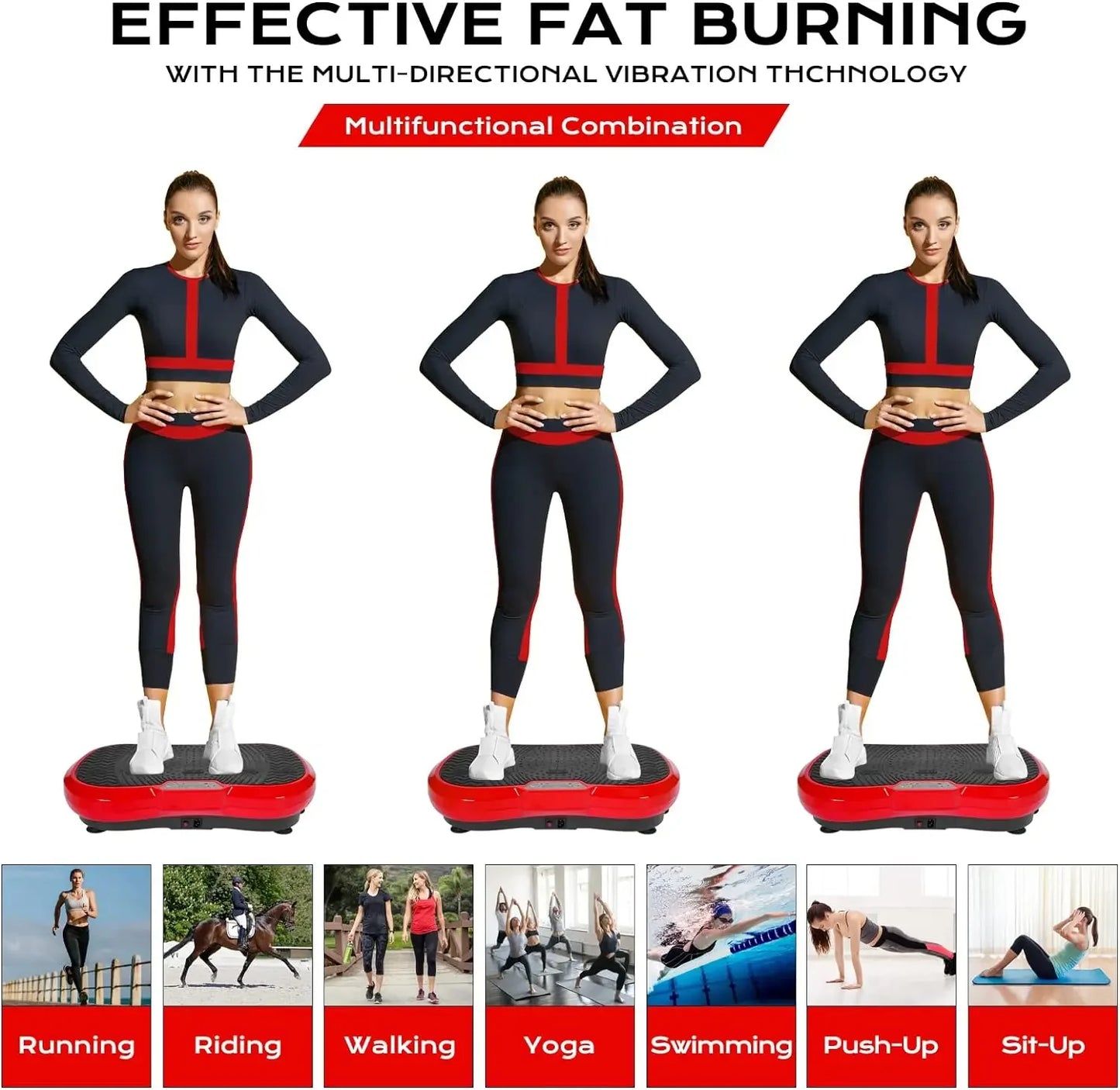 Vibration Plate Exercise Machine Vibration Platform Machine Whole Body Workout Fitness Home Training Ultra Quiet - QUORE