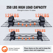 Garage - Opbergrekken voor in de garage - Garagerekken - Stellingkast - Opbergrekken voor zwaar gebruik - Opbergrekken - Opbergrek voor gereedschap - 2 lagen - Verrijdbaar opbergrek voor gereedschap - 72x24in - 500lbs capaciteit