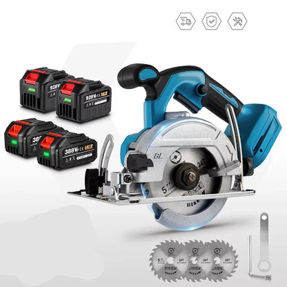 Accu Cirkelzaag - Snoerloze - Cirkelzaagmachine - Handcirkelzaag - 7inch - 125mm - 18V - Instelbare Zaaghoek - 10800RPM - 0° tot 45 - voor Houtbewerking - 1 Accu