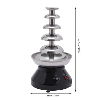Chocoladefontein – Chocoladefontein 5 Lagen – Chocolade Fontein – Fonduefontein – Fondue Set – 3000 ml Capaciteit – Roestvrij Staal & BPA-vrij