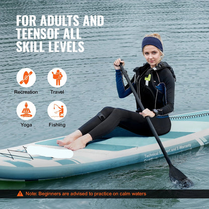 Supboard - Stand-Up Paddle Board - Sup - Sup Board Opblaasbaar - 10.6' x 33" x 6" - Inclusief Accessoires en Reparatieset – Antislip Dek – Geschikt voor Jongeren en Volwassenen