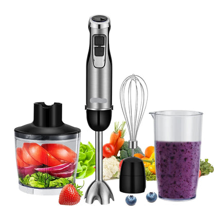 4-in-1 Krachtige Staafmixer –  Staafmixer set - Blender - Hakmolen & Smoothiebeker - 1200W - Hand Blender