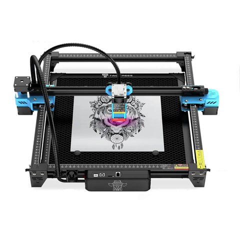 Laser Graveermachine - 40W laser - op APP bestuurbaar - Laser Cutter - Laser Graveer - Compleet - Metaal - met Accessoires - QUORE