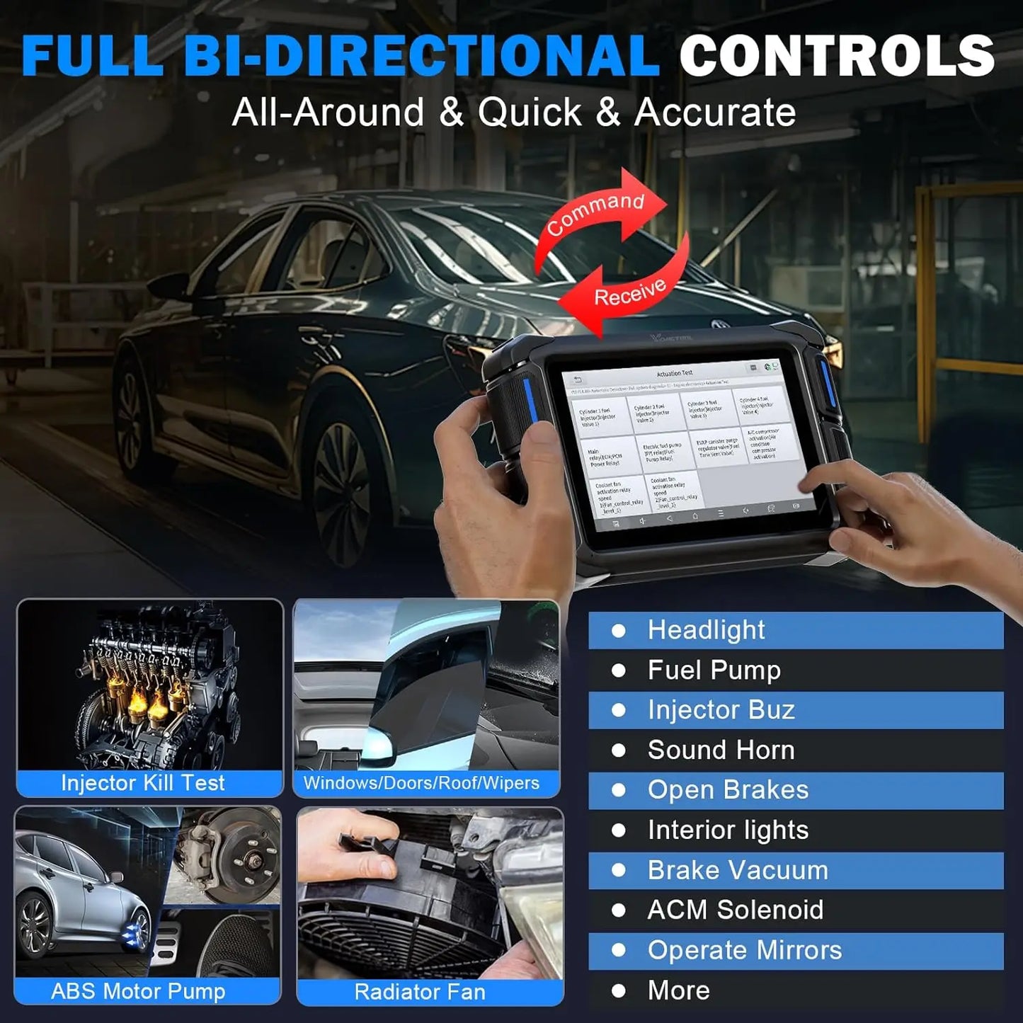 Autodiagnose Scanner – Auto Diagnoseapparaat – OBD Scanner – Voertuig Tester – ECU Programmer – 7 Inch Touchscreen – Wifi Updates