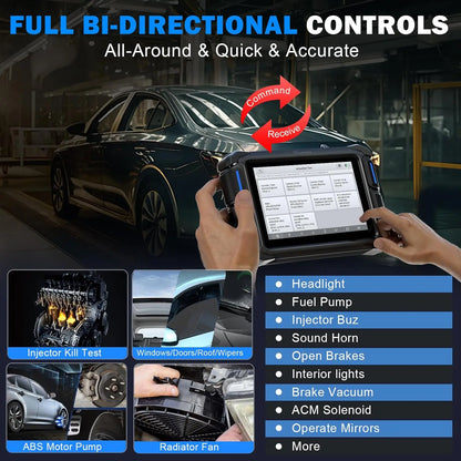Autodiagnose Scanner – Auto Diagnoseapparaat – OBD Scanner – Voertuig Tester – ECU Programmer – 7 Inch Touchscreen – Wifi Updates