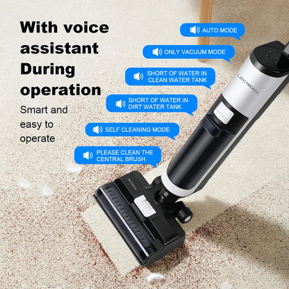 Liectroux i7 Pro Cordless Vacuum Cleaner for Wet And Dry Cleaning, Smart Washing for Home Multi Surface Floor,14Kpa, Self-drying - QUORE