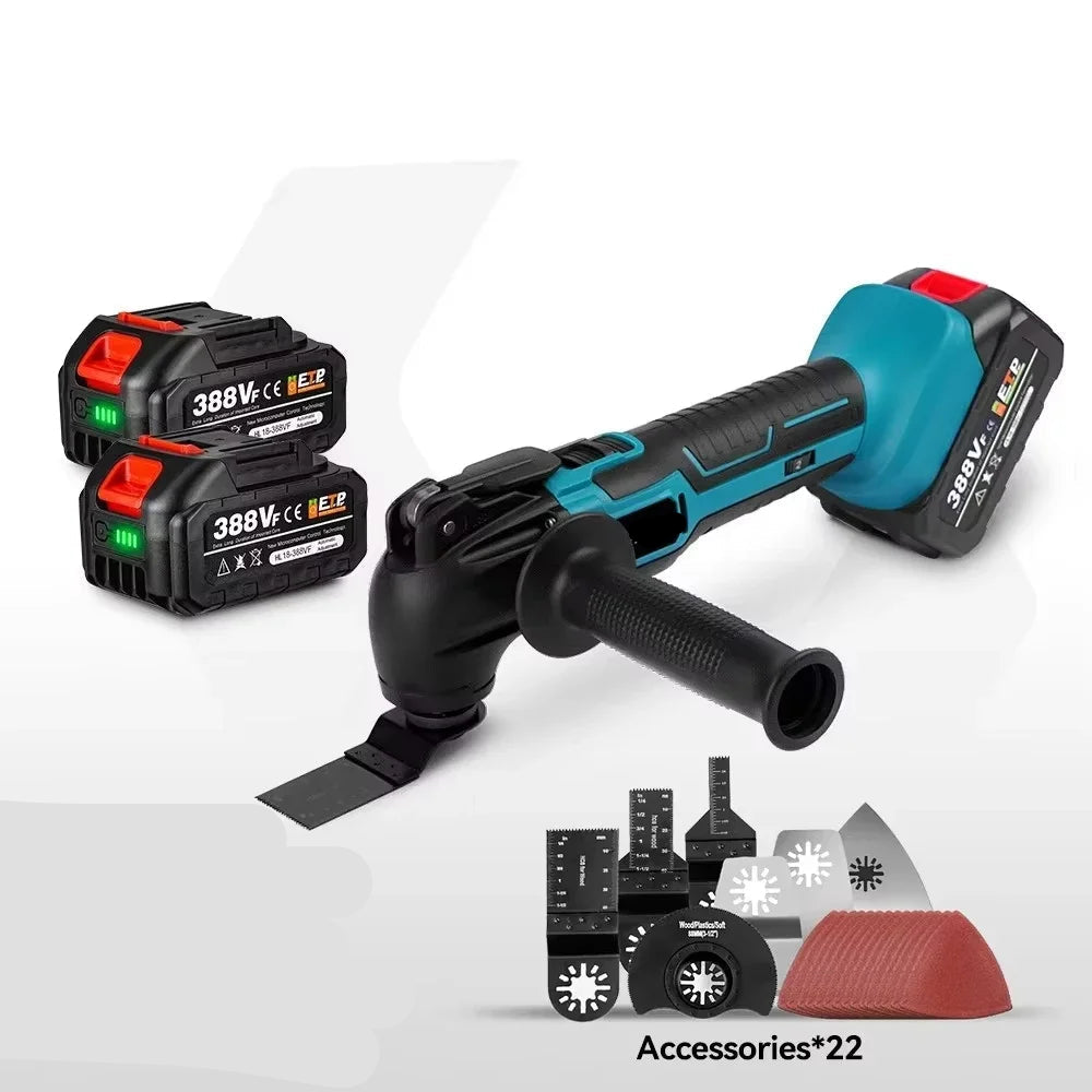 Oscillerend Multitool - Electrische Zaag - Multitool Gereedschap - Trimmer & Schraper - Snelwisselsysteem, variabele snelheid - met 1x 388VF Accu – Voor Precisie Houtbewerking
