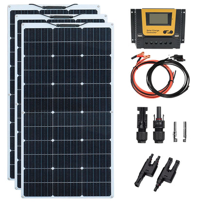 Zonnepaneel - Zonnepanelen - Monokristallijn - 12V - 300W - Zonne-kit - Flexibel - Waterdicht - Lichtgewicht - Voor Caravan - Camper - Boot of Thuisgebruik
