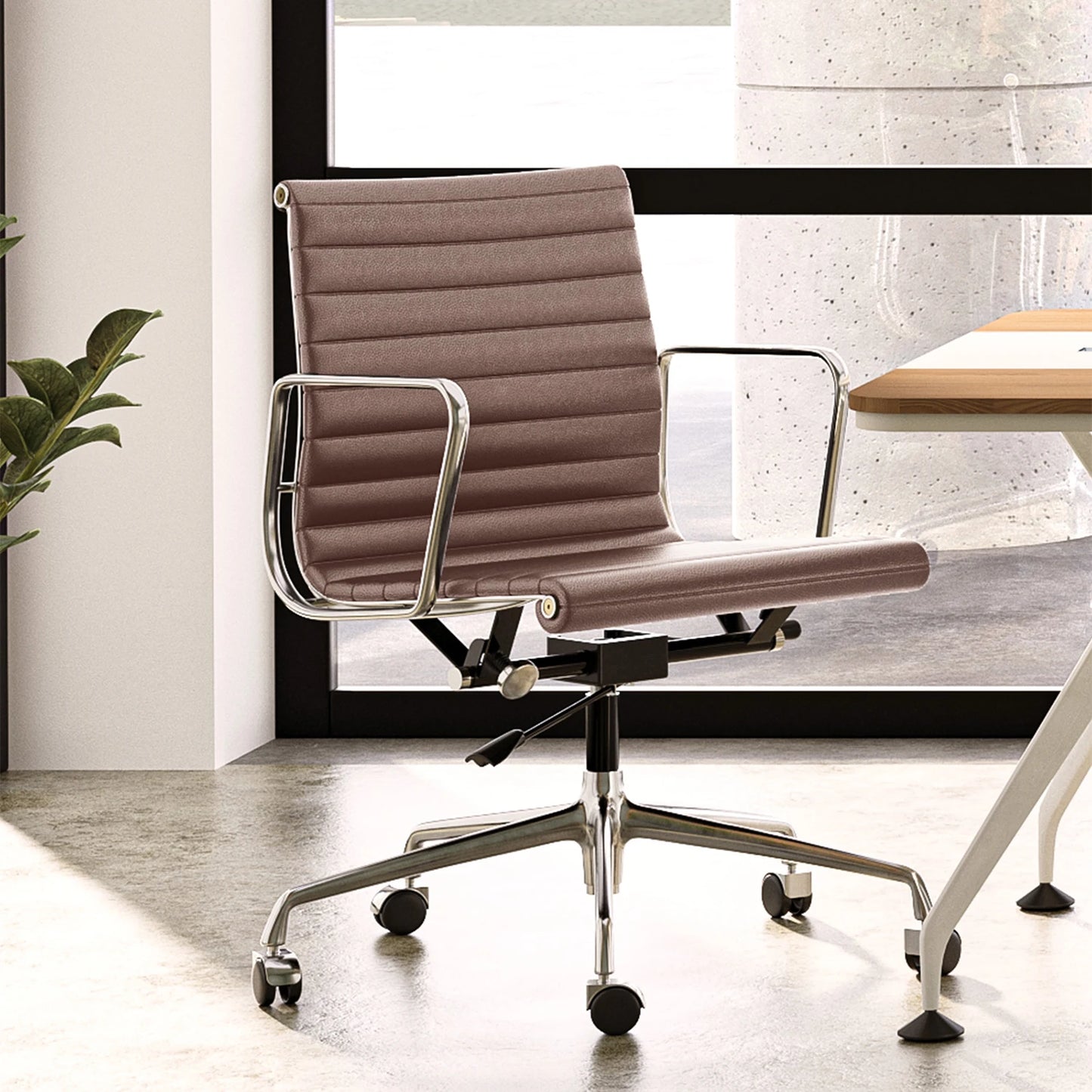 Bureaustoel Ergonomisch - Executive Stoel - Kantoorstoel - Gaming Stoel - Stoelen - Leren - met Hoge Rug - Armleuningen - 360° Draaifunctie - Verstelbare Hoogte - Kantelmechanisme - 1 Stuk - Bruin