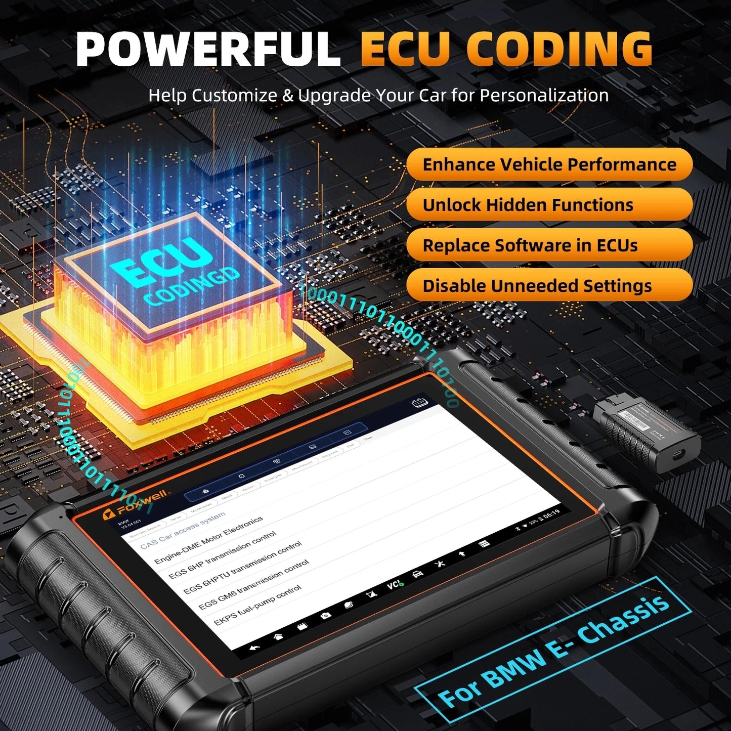OBD2 Scanner – Autodiagnose Apparaat – Foutcode Uitlezer – Voertuigscanner – 8-Inch Touchscreen – Bi-Directionele Testen – 15 Uur Batterijduur