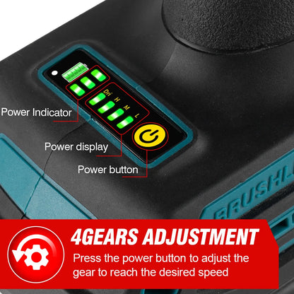 Rechte Slijpmachines - met Brushless - 2000W Draadloze - 35000RPM - 6mm Slijpmachine - 4 Snelheden Variabel -18V - Professionele Slijprotools - voor Graveer - Polijstmachine - Snijden - 2 Batterij