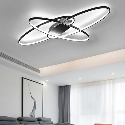 Plafondlamp - Plafonniere - Industrial Ceiling Lamp - 70W - Creatieve Hanglamp - LED Kroonluchter - Zwart - QUORE