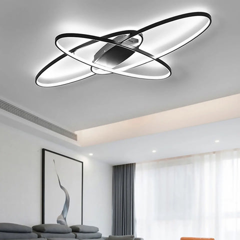 Plafondlamp - Plafonniere - Industrial Ceiling Lamp - 70W - Creatieve Hanglamp - LED Kroonluchter - Zwart
