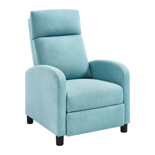 Ergonomische Relaxstoel - Fauteuil -  Ligbed - Schommelstoel - Relaxfauteuil - Verstelbare Lounge Chair voor Woonkamer & Slaapkamer - Blauw Linnen
