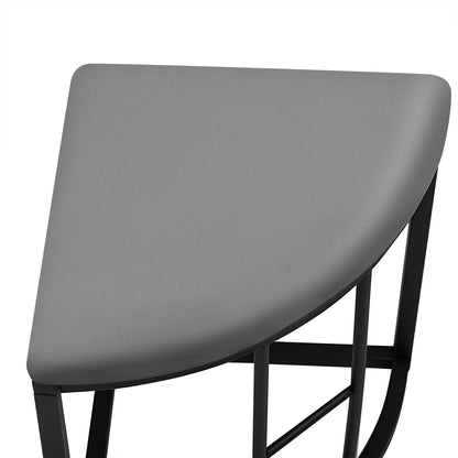 Eettafelset – Eettafel Met Krukjes – Eettafel Incl. Kruk – Moderne Eettafel – Marmerlook Tafelblad – Stevig MDF Frame - Grijs