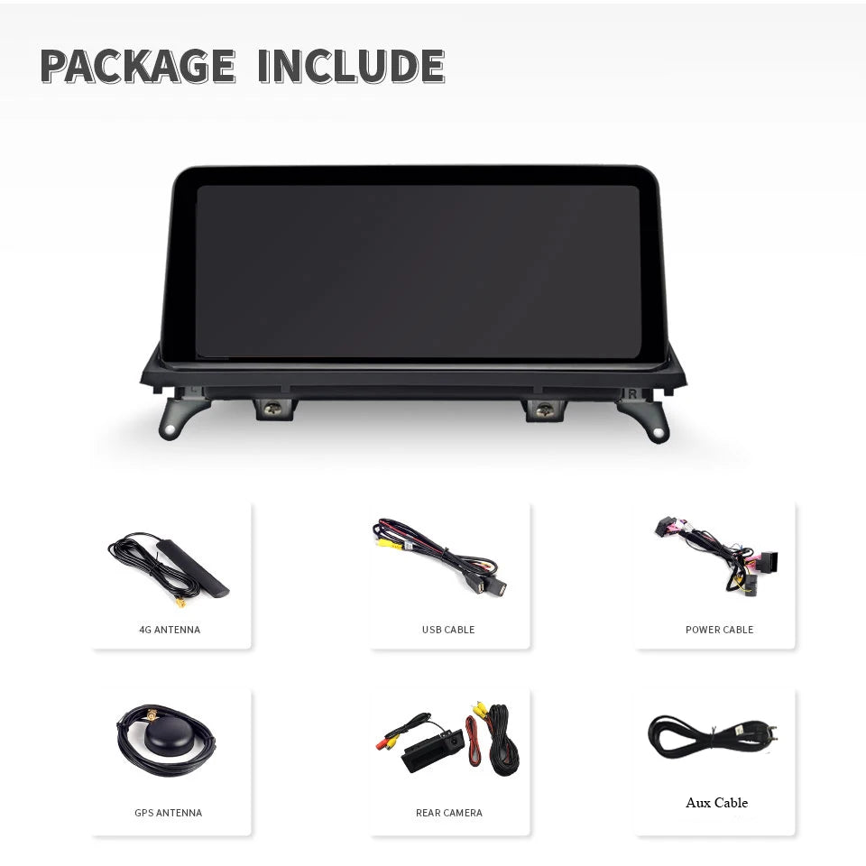 Auto Multimedia Speler - Voor BMW 1 2 3 4 Series - 4GB32GB - 8 Core - Carplay Scherm - Navigatiesysteem Auto - Multimedia Autoradio - Zwart - QUORE