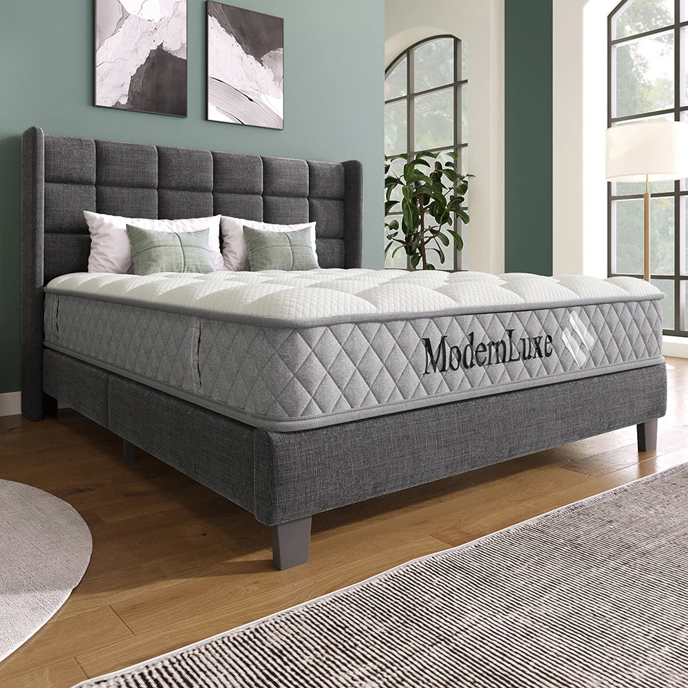 Bed – Tweepersoonsbed – Slaapkamerbed – Opbergbed – Stofbed – 180x200 cm – Opklapbare Lattenbodem – Ruime Opbergruimte - QUORE