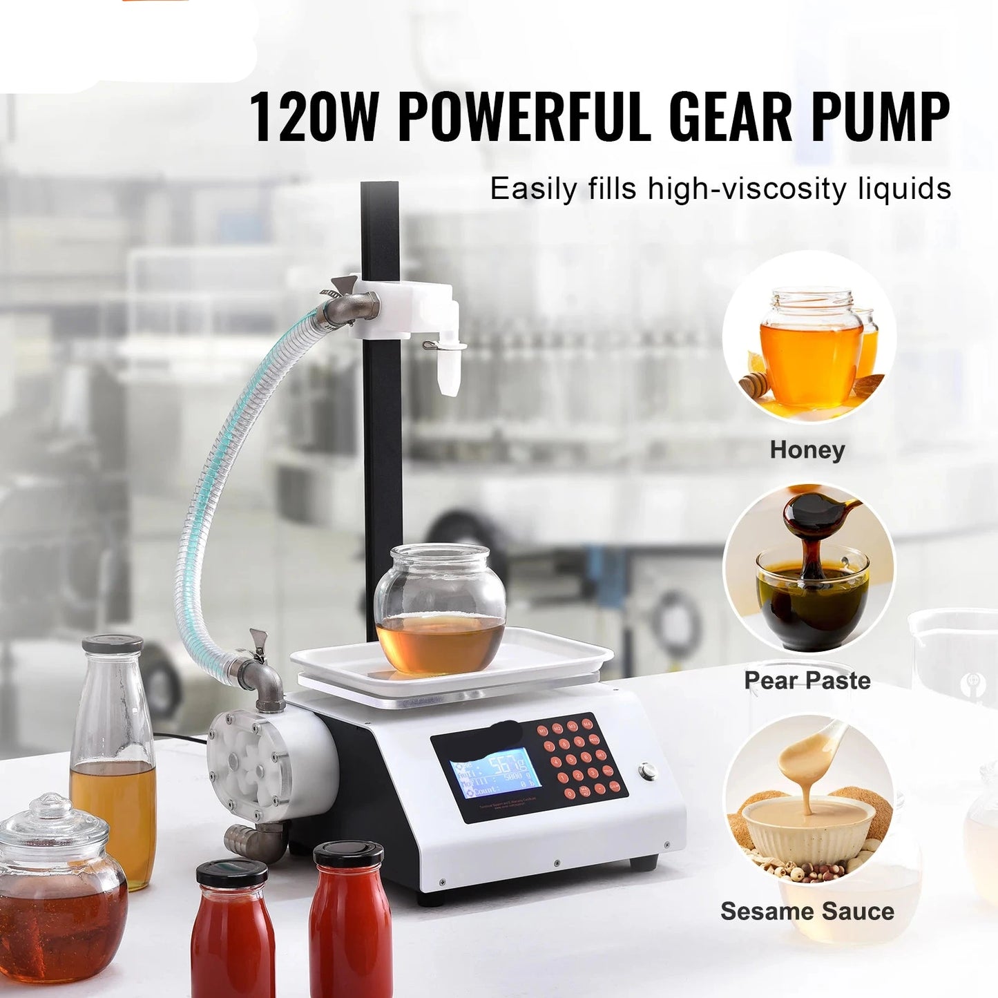 Digitale Vulmachine – Vloeistoffen Vulapparaat – Pasta Afvuller – Automatische Vulfiller – 120W Pomp – 50 Tot 5000 Gram