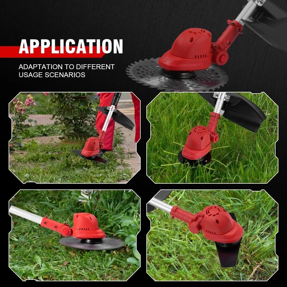 Grastrimmers - Met Accu - Snoeischaar - Onkruidborstel Electrisch - Snijder - 10 inch - 18V Batterij - 36000RPM - Tuingereedschap - Vouwbaar - Verstelbaar Handvat - Zonder Accu