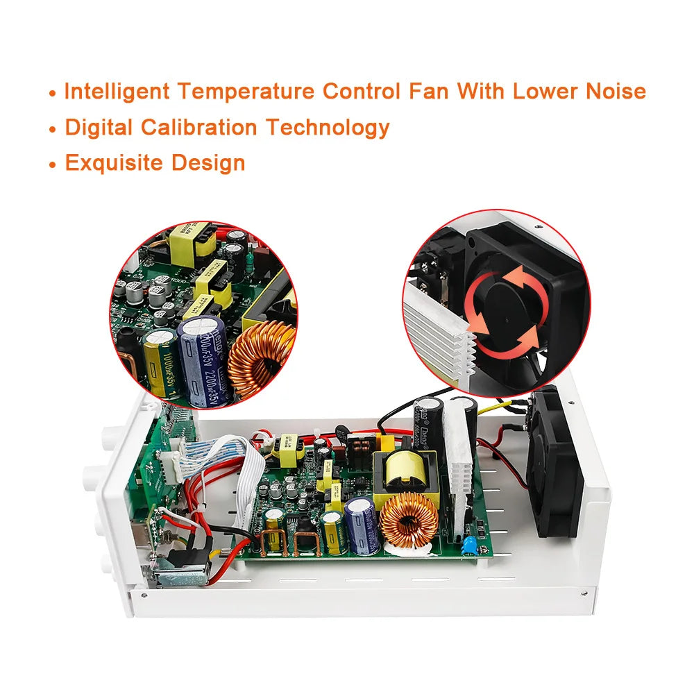 Lab Voeding - DC Voeding - Regelbare Voeding - Voeding - Regelbare Spanningsregelaar - Functie Generator - 30V - 10A - 220V - Voeding Spanningsregelaar - Zwart