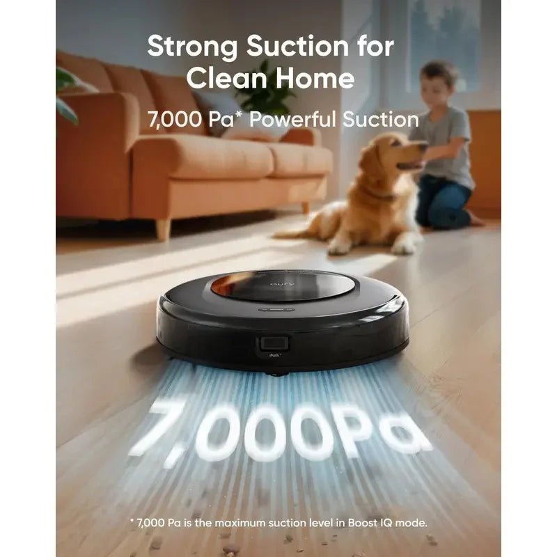 Robotstofzuiger – Robotstofzuiger Met Dweilfunctie – Robotstofzuiger Met Schoonmaakstation – Slimme Stofzuiger – Automatische Robotstofzuiger – 7000 Pa Zuigkracht – Ultradun Ontwerp 8,5 cm Hoog