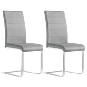 Dining Chair - Dining Chairs - Chair - Ergonomic Chair - 2 Pieces/Set - Galvanized Metal Frame - High Backrest - Dark Gray Velvet