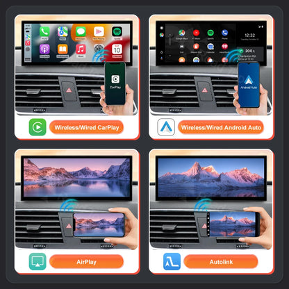 12,3 Inch Multimedia Scherm – Touchscreen Display – Autonavisatie Systeem – Draadloze CarPlay – Android Auto – Hoge Resolutie 1920x720 – Duurzame Behuizing