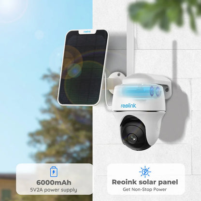 4G LTE Batterijcamera – Draadloze Beveiligingscamera – Zonnepaneel Camera – Buiten Camera – IP65 Waterdicht – Pan & Tilt – 6500mAh Batterijduur