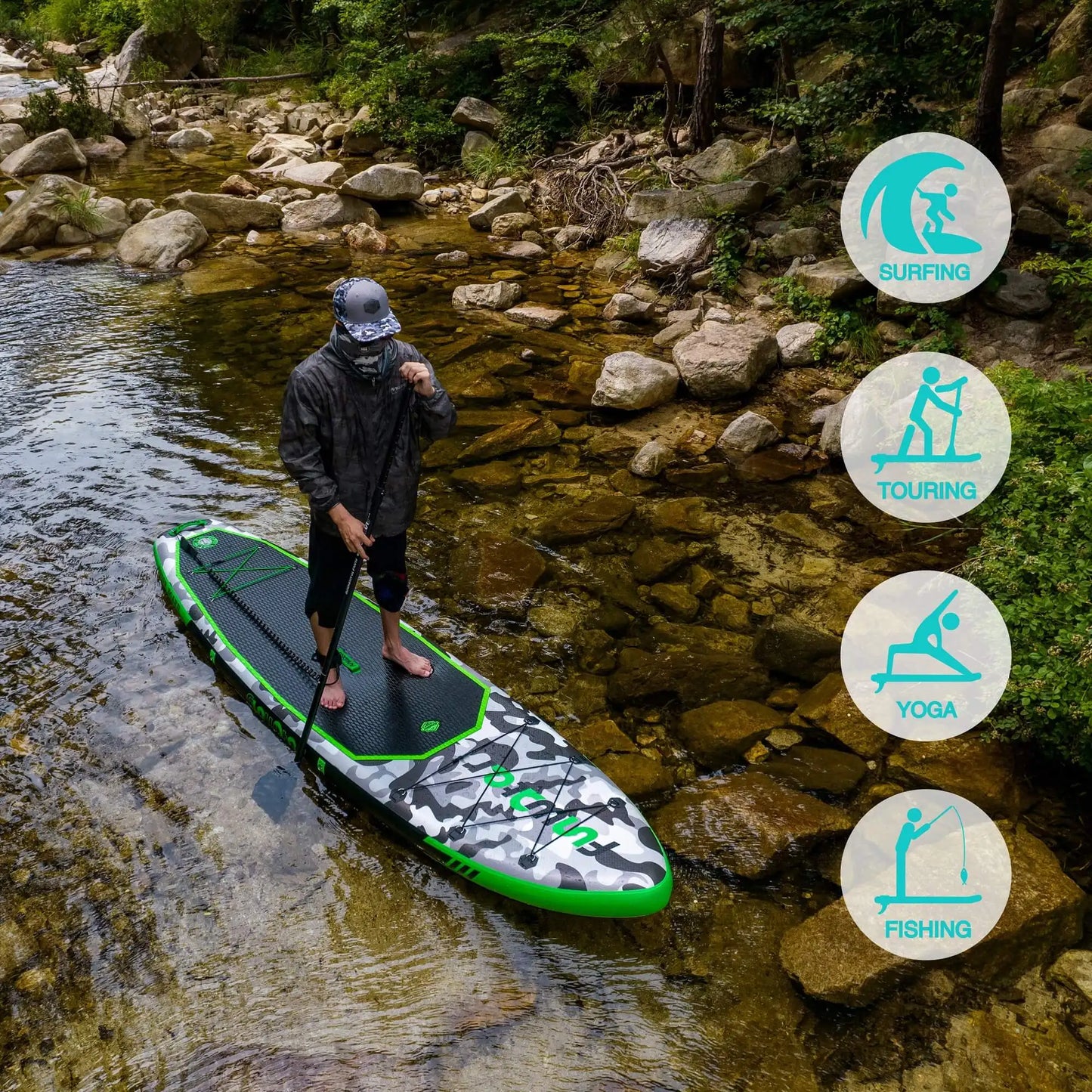 Opblaasbaar Stand Up Paddle Board - Sup Board - Supboard - 330x84x15 cm - voor Volwassenen - Max 150 kg – Antislip – Voor Meer - Rivier - Zee - Inclusief Paddle - Rugzak - Zadel & Accessoires - Rood