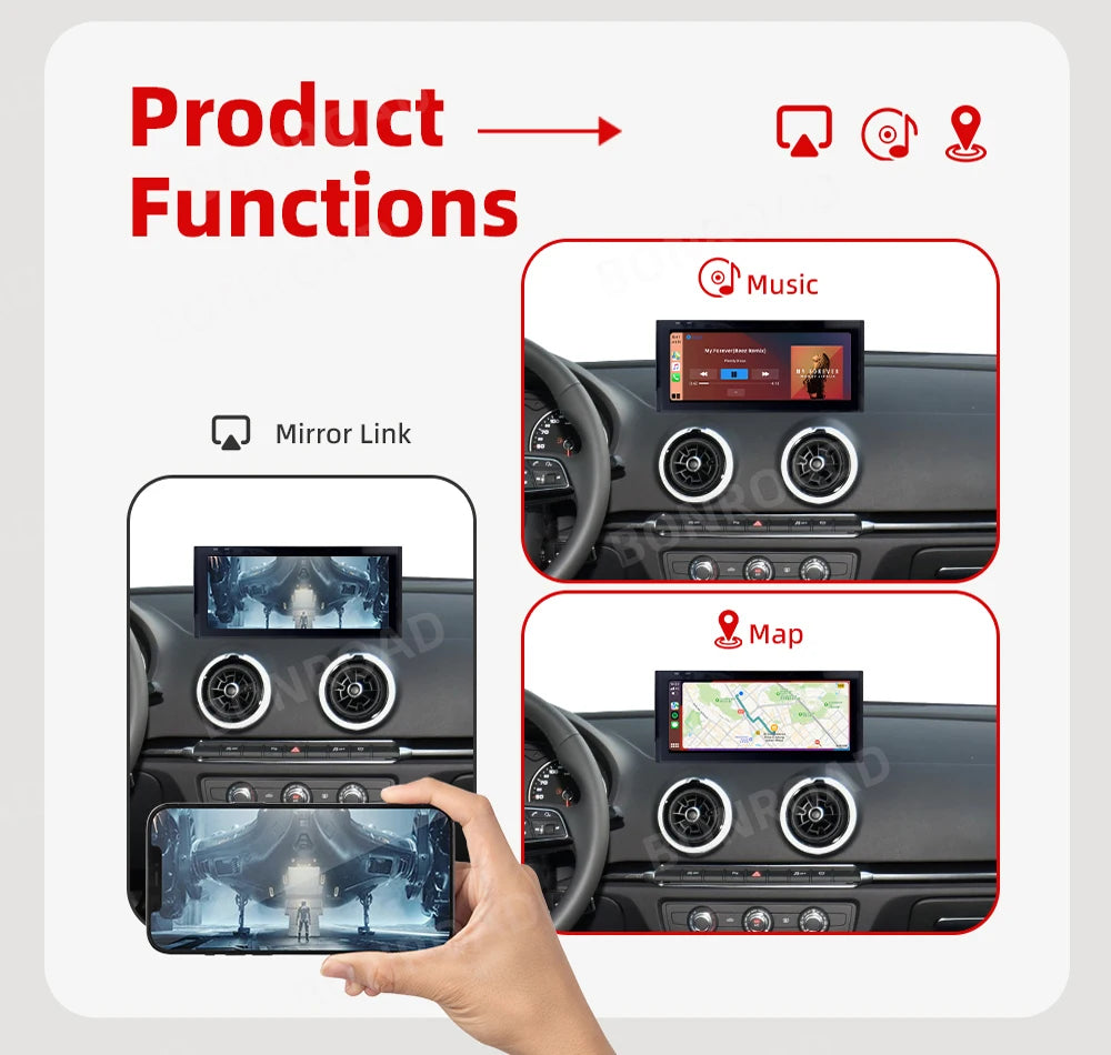 Android Car Radio – Multimedia Speler – Autoradio – Navigatiesysteem – Touchscreen – 10,25 Inch – Android 13 – CarPlay Draadloos & Bekabeld