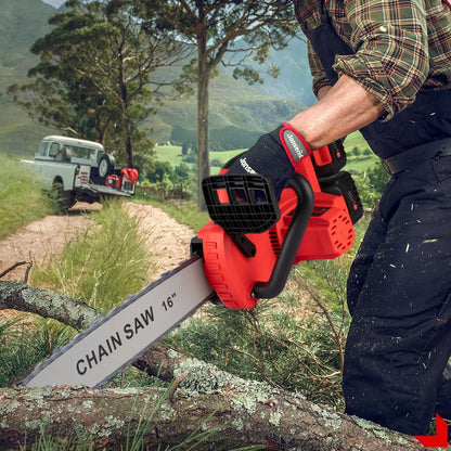 Elektrische Kettingzaag - Snoeizaag - Zaagblad van 40 cm - 16 Inch - 7980W - Draadloos - Borstelloos - Snijden - Compatibel met 18V Accu - voor Tuinonderhoud - Renovatie - Zonder Accu